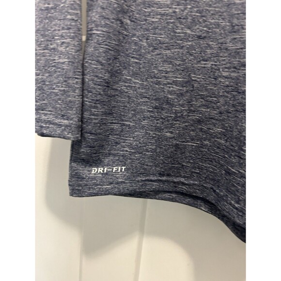 Nike Swim Dri-FIT Hydroguard Mens Midnight Heather Navy Blue Size Large UPF 40+ - Picture 2 of 6